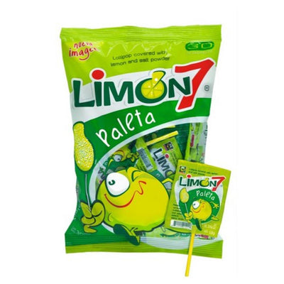 Limon 7 Paleta 30pcs - Mexican Candy Store by Mexicrate