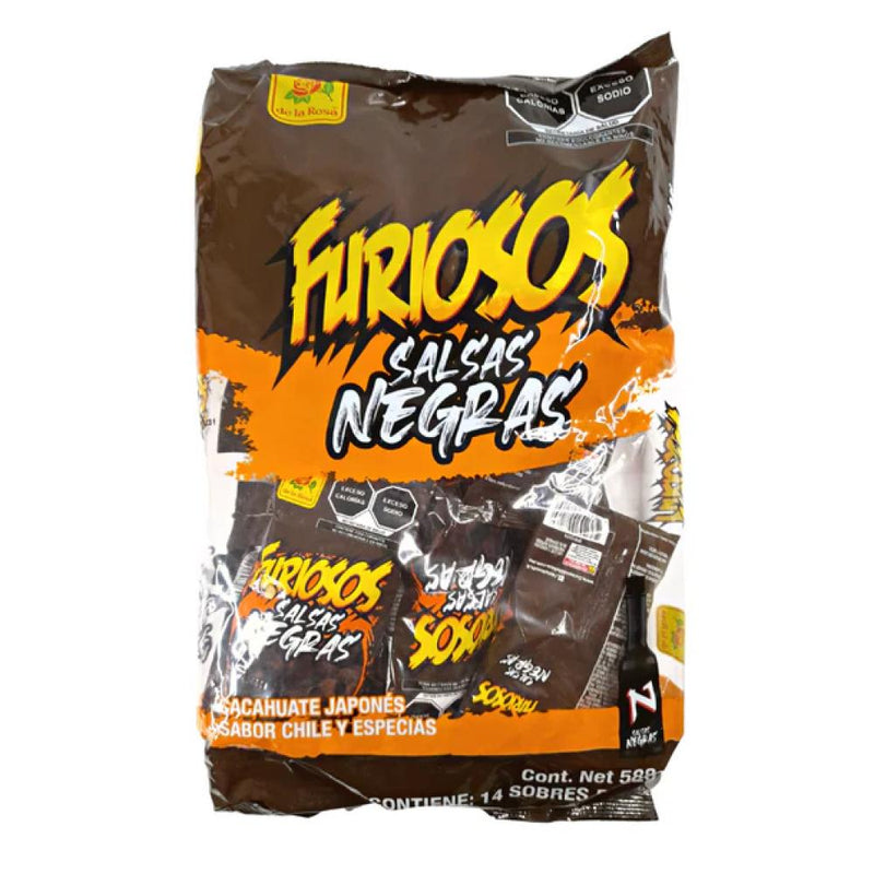 De La Rosa Furiosos Salsa Negra Peanuts 14pks