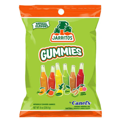 Jarritos Gummies packaging with green and orange design