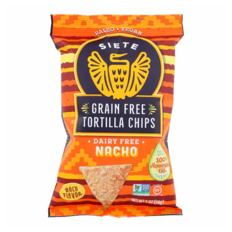 Siete Grain Free Nacho Cheese Chips 1oz