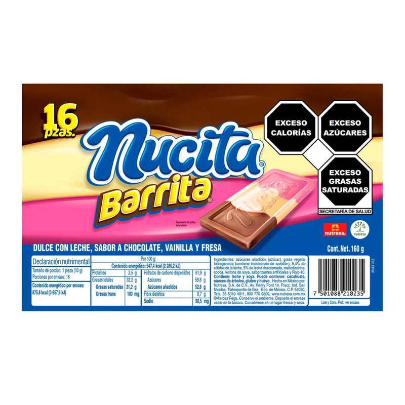 Nucita Chocolate Barrita 16pcs