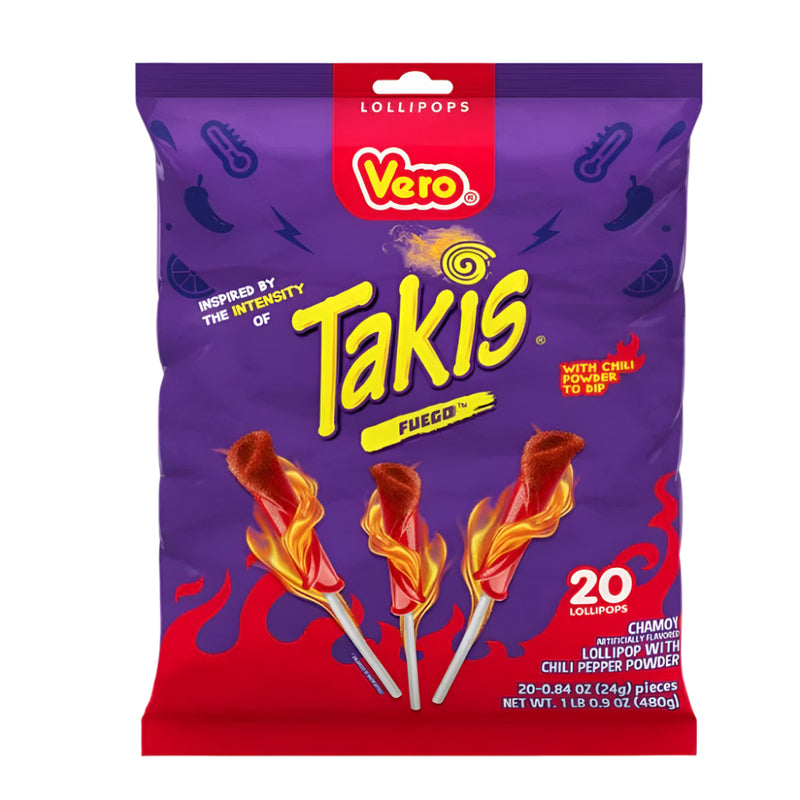 Vero Takis Fuego Lollipop 20ct 16.93oz