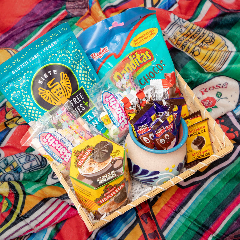 Cozy Mexican Hot Chocolate & Blanket Gift Basket