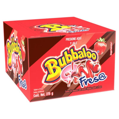 Bubbaloo Juice Filled Gum - Strawberry 50pcs - Mexican Candy Store by Mexicrate