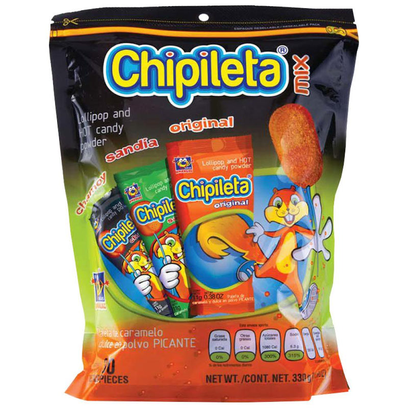 Chipaleta Mix (Orange, Watermelon, Chamoy) 30pcs - Mexican Candy Store by Mexicrate