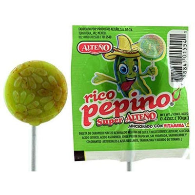 Alteno Spicy Cucumber Lollipop 40pcs - Mexican Candy Store by Mexicrate