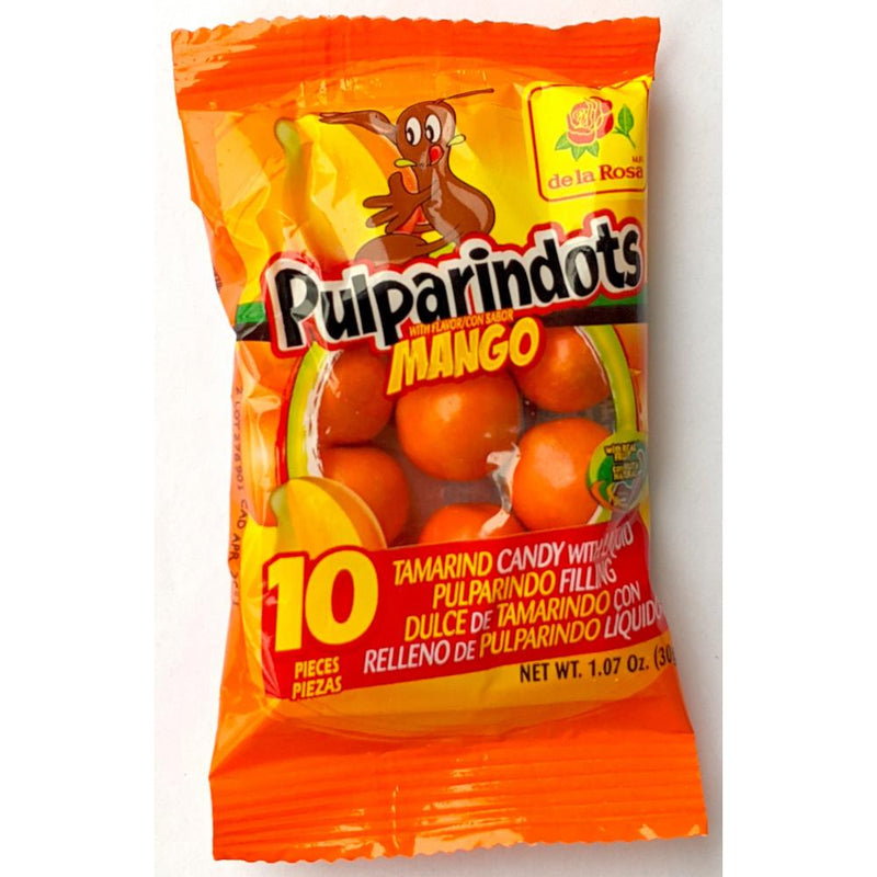 De La Rosa Pulparindots Mango Balls 12 bags - Mexican Candy Store by Mexicrate