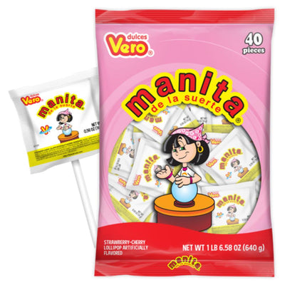 Vero Manita Lollipop Bag 40pcs - Mexican Candy Store by Mexicrate