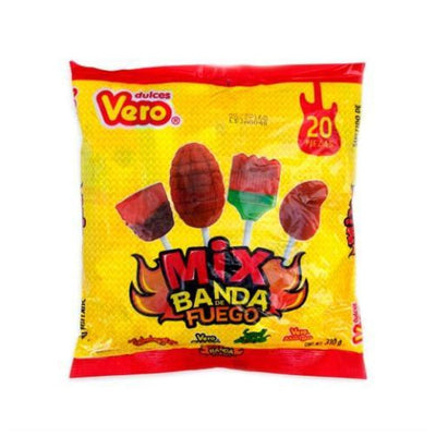 Vero Mix Banda de Fuego Paleta 40pcs - Mexican Candy Store by Mexicrate