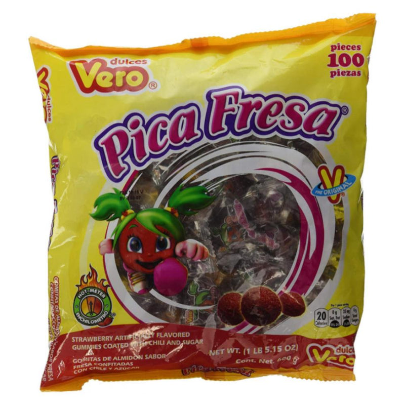 Vero Pica Fresa Bag 100pcs - Mexican Candy Store by Mexicrate