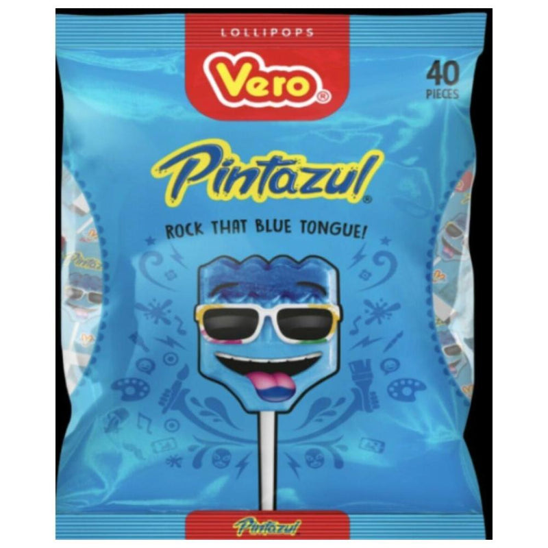 Vero Pinta Azul Lollipops 40pcs - Mexican Candy Store by Mexicrate