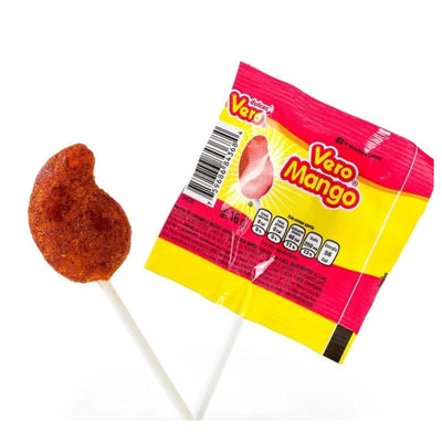Vero Mango w/ Chili Lollipop Bag 40pc - Mexican Candy Store by Mexicrate