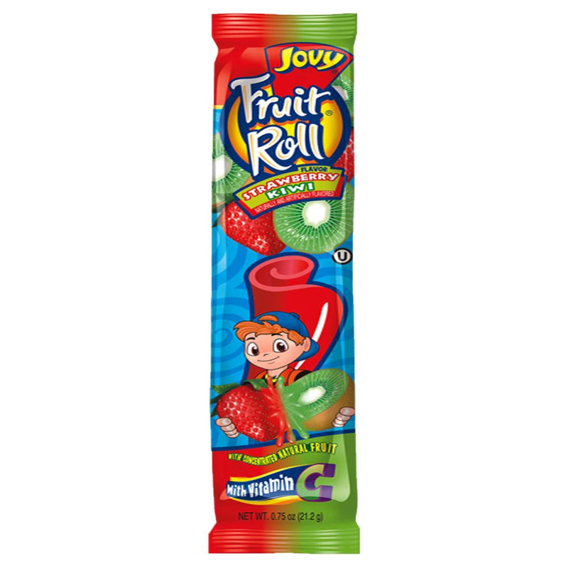 Jovy Fruit Roll Strawberry Kiwi- 1 Roll