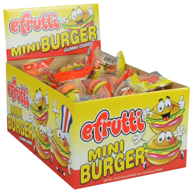 Efrutti Gummi Mini Burger Display 60pcs