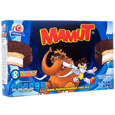 Gamesa Mamut Chocolate Marshmallow Cookie 8pcs - Mexican Candy Store by Mexicrate