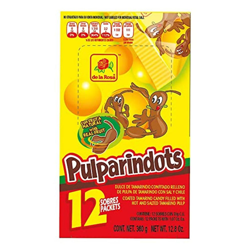 De La Rosa Pulparindots Original 12 bags - Mexican Candy Store by Mexicrate