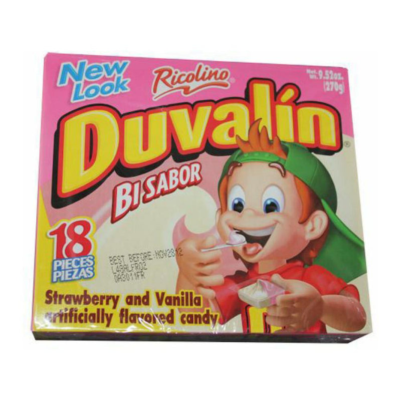 Ricolino Duvalin- Strawberry Vanilla 18pcs - Mexican Candy Store by Mexicrate